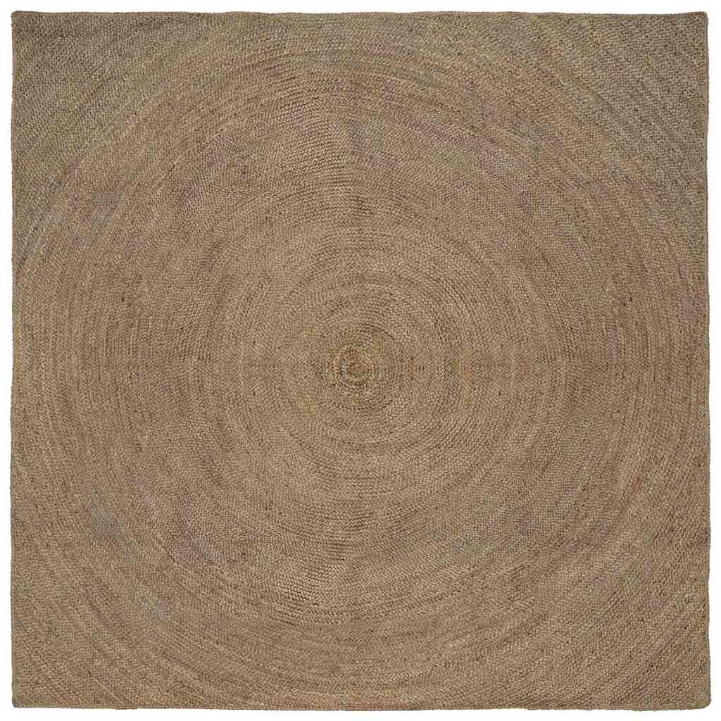 Områdetæpper Grå 240 x 240 cm Jute