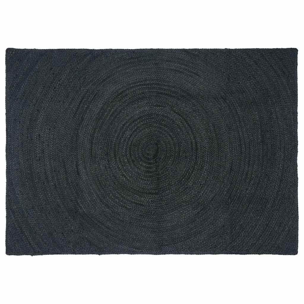 Områdetæpper Mørkegrå 120 x 170 cm Jute