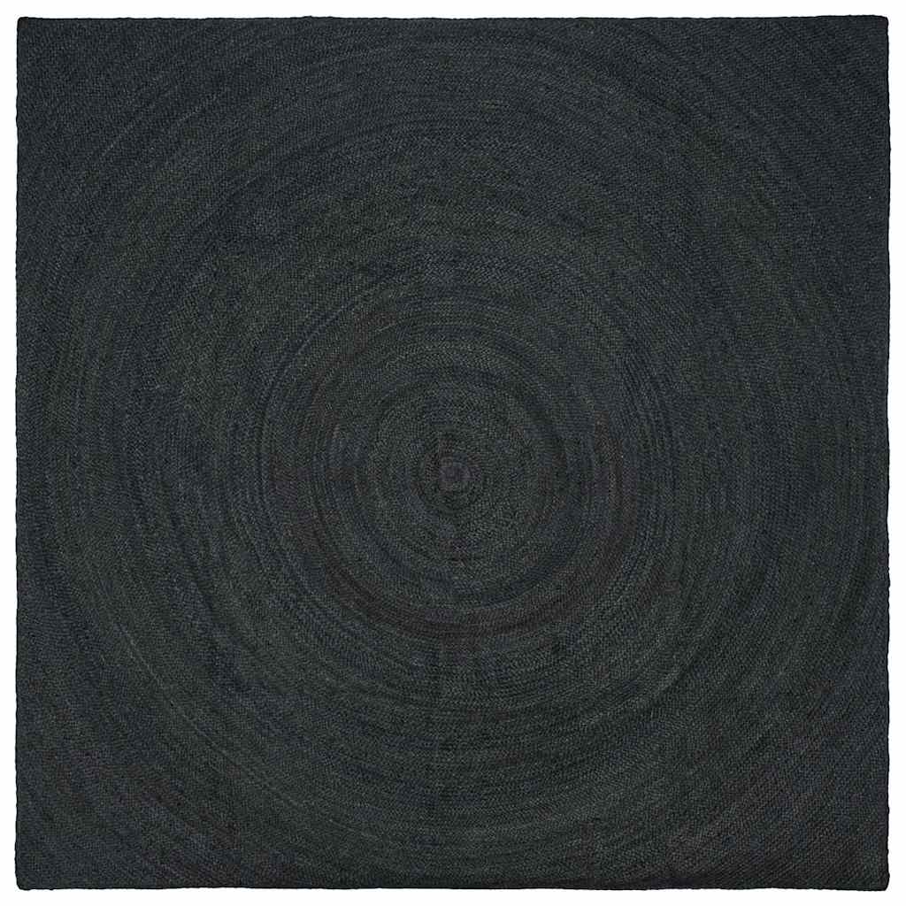 Områdetæpper Mørkegrå 300 x 300 cm Jute