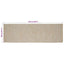 Område tæppe Natur og hvid 80 x 250 cm Jute