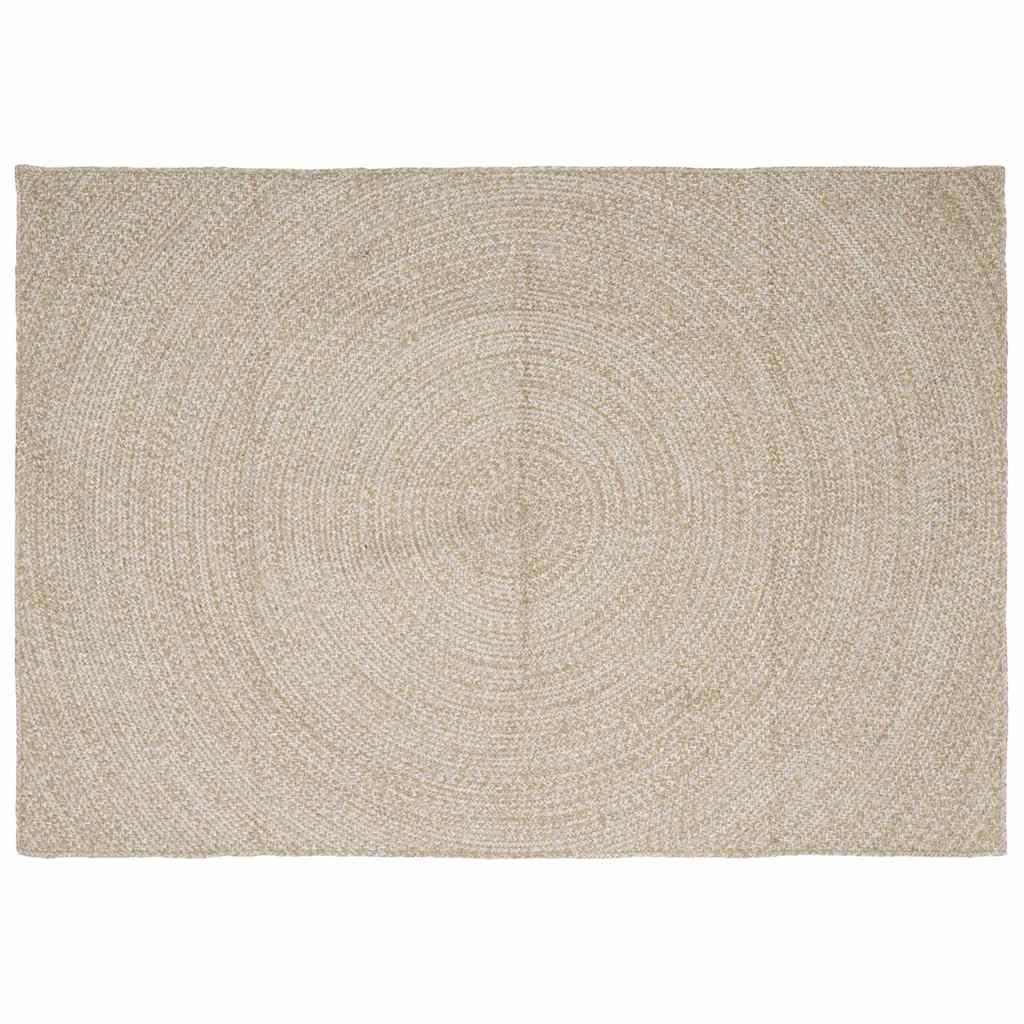 Område tæppe Natur og hvid 200 x 290 cm Jute