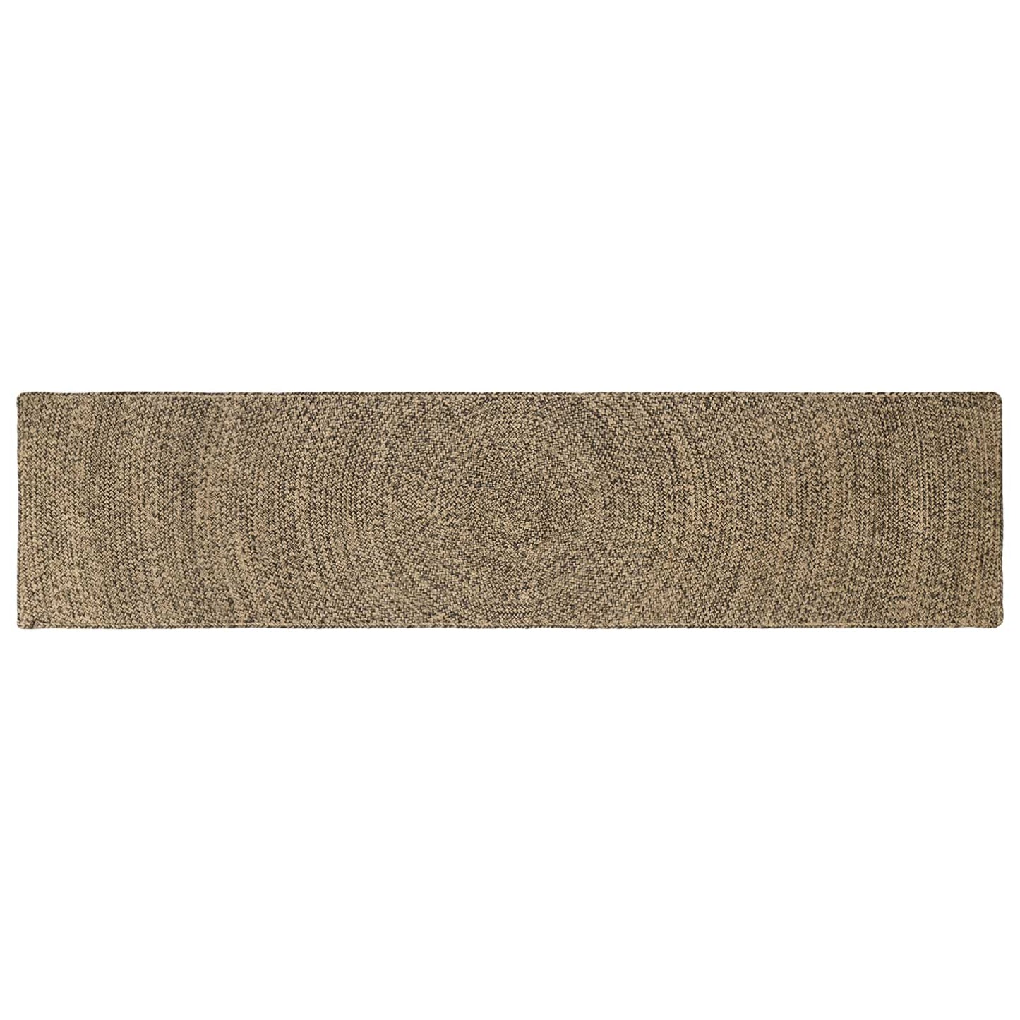Område tæppe Naturfarvet og sort 60 x 200 cm Jute