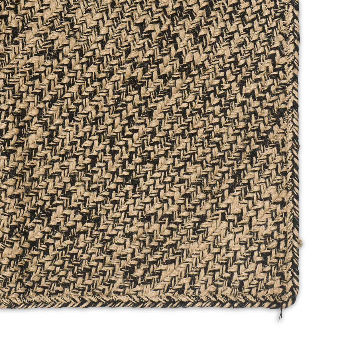 Område tæppe Naturfarvet og sort 60 x 300 cm Jute