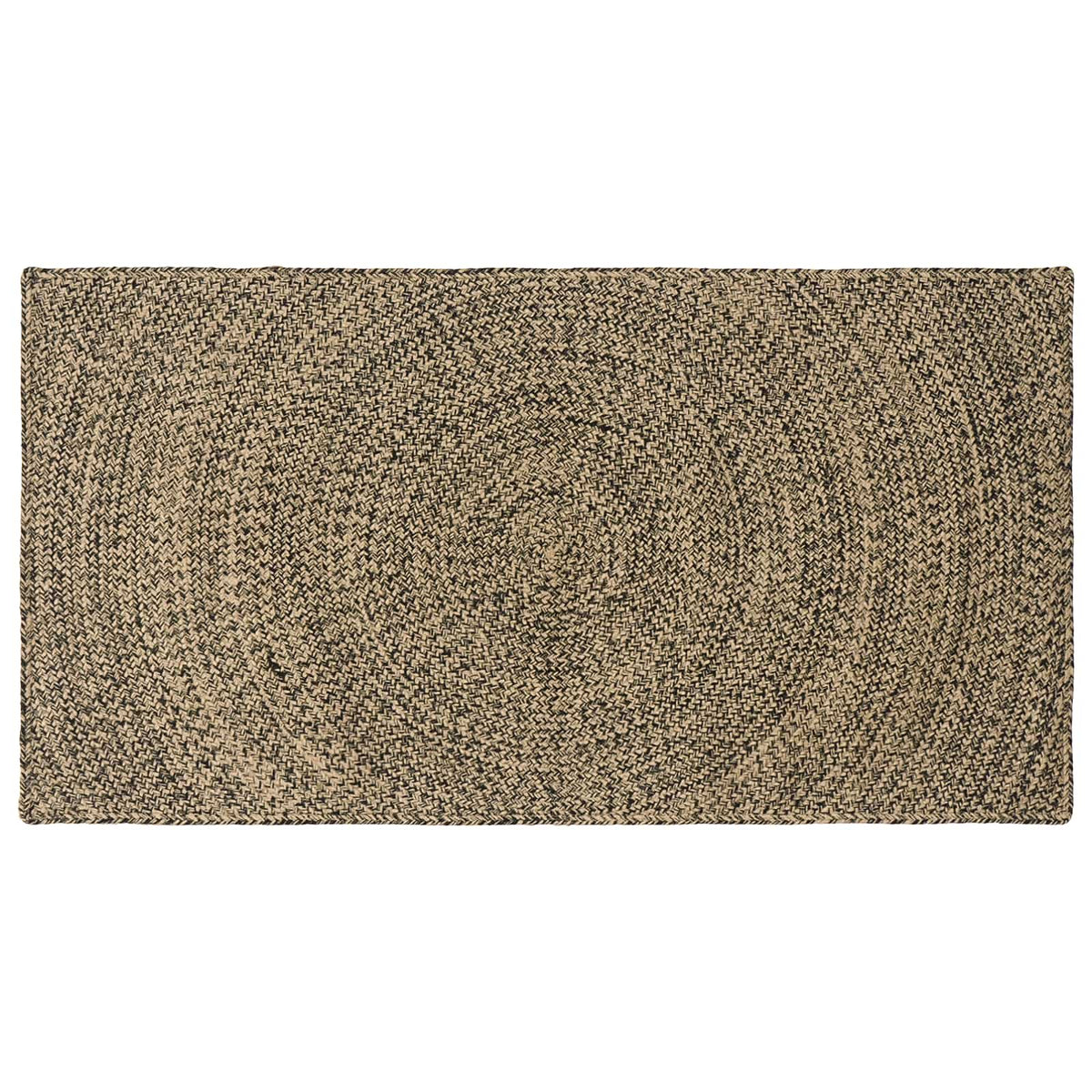 Område tæppe Naturfarvet og sort 80 x 150 cm Jute