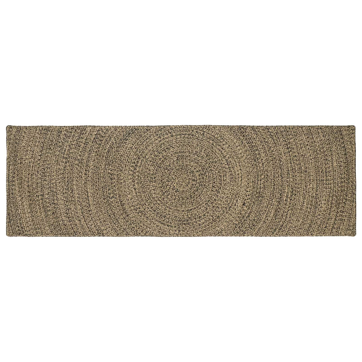 Område tæppe Naturfarvet og sort 80 x 250 cm Jute
