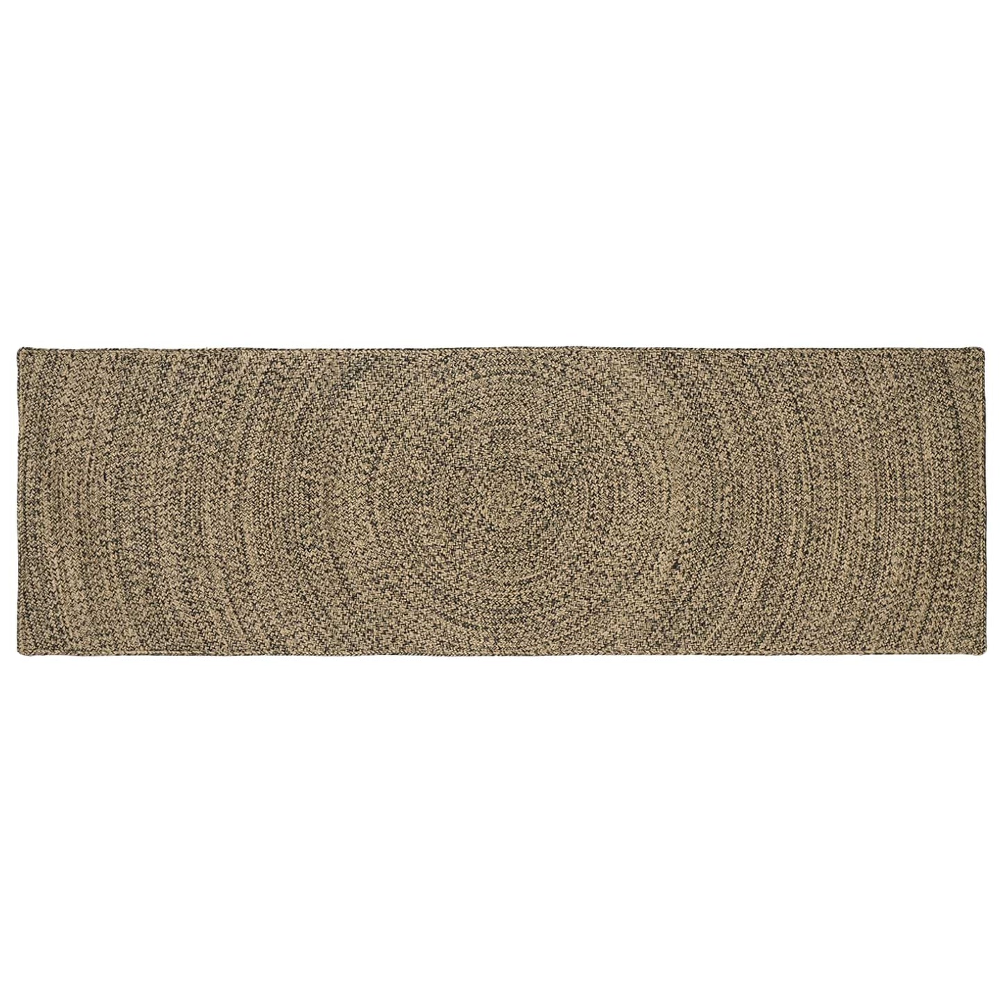 Område tæppe Naturfarvet og sort 80 x 300 cm Jute