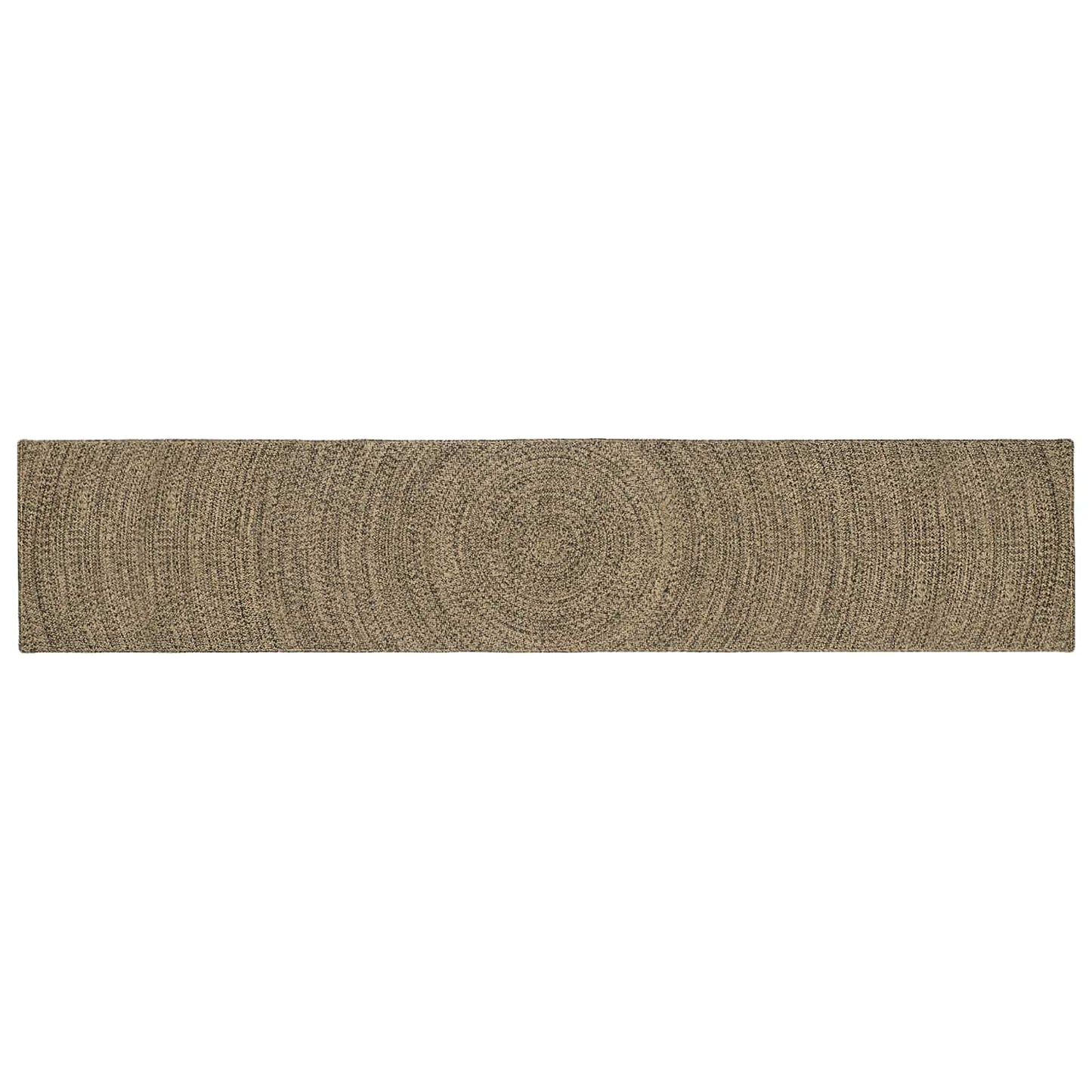 Område tæppe Naturfarvet og sort 80 x 400 cm Jute
