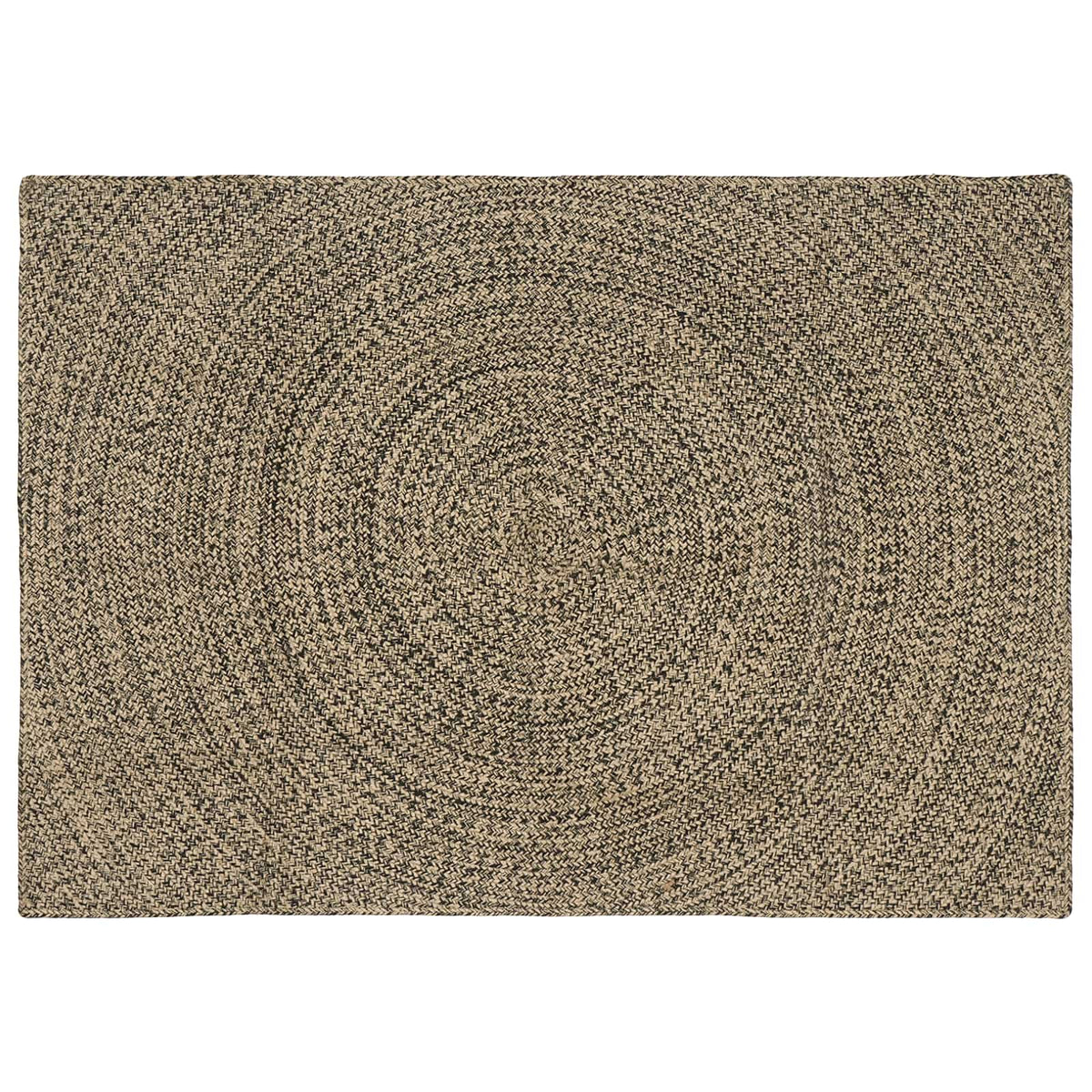 Område tæppe Naturfarvet og sort 120 x 170 cm Jute