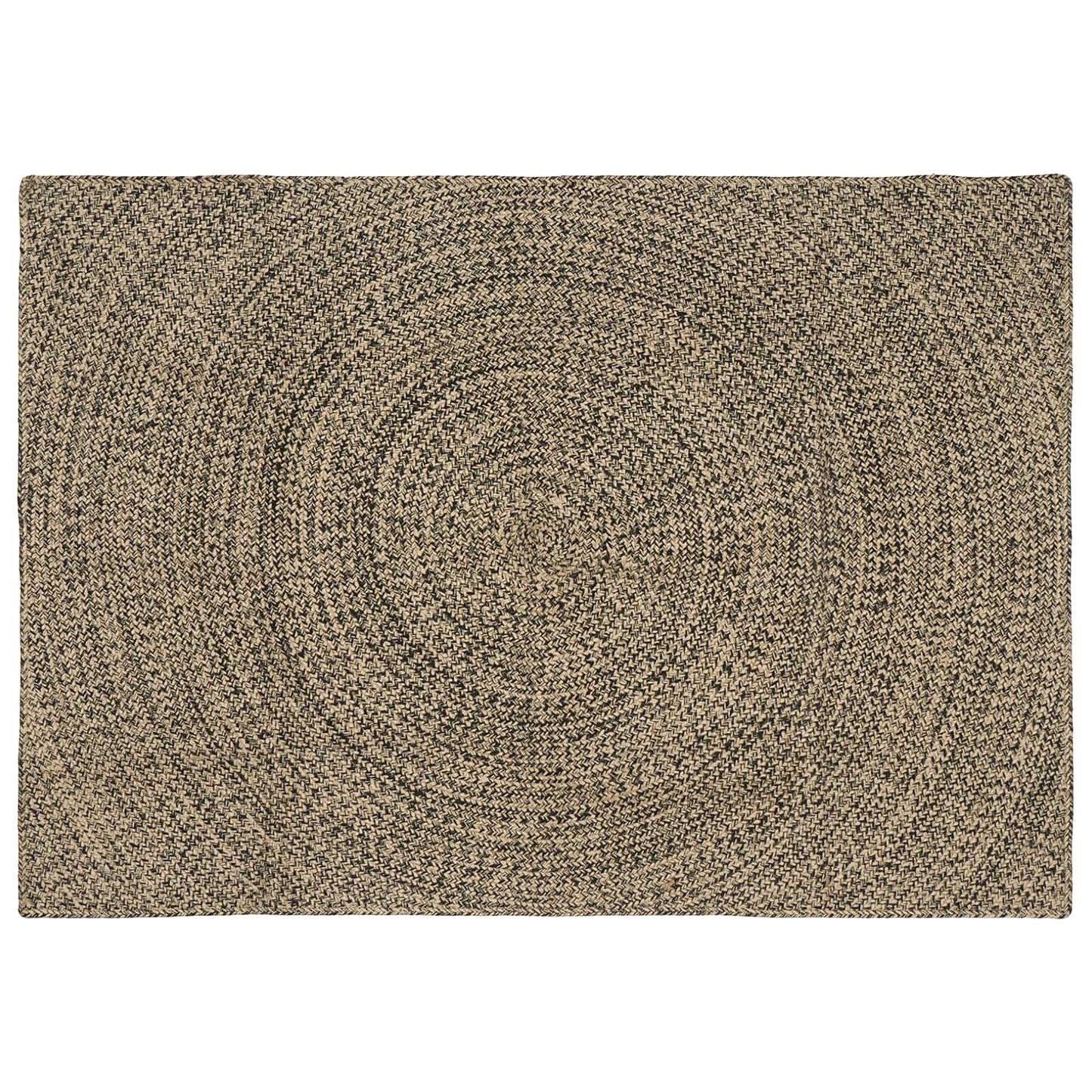 Område tæppe Naturfarvet og sort 140 x 200 cm Jute