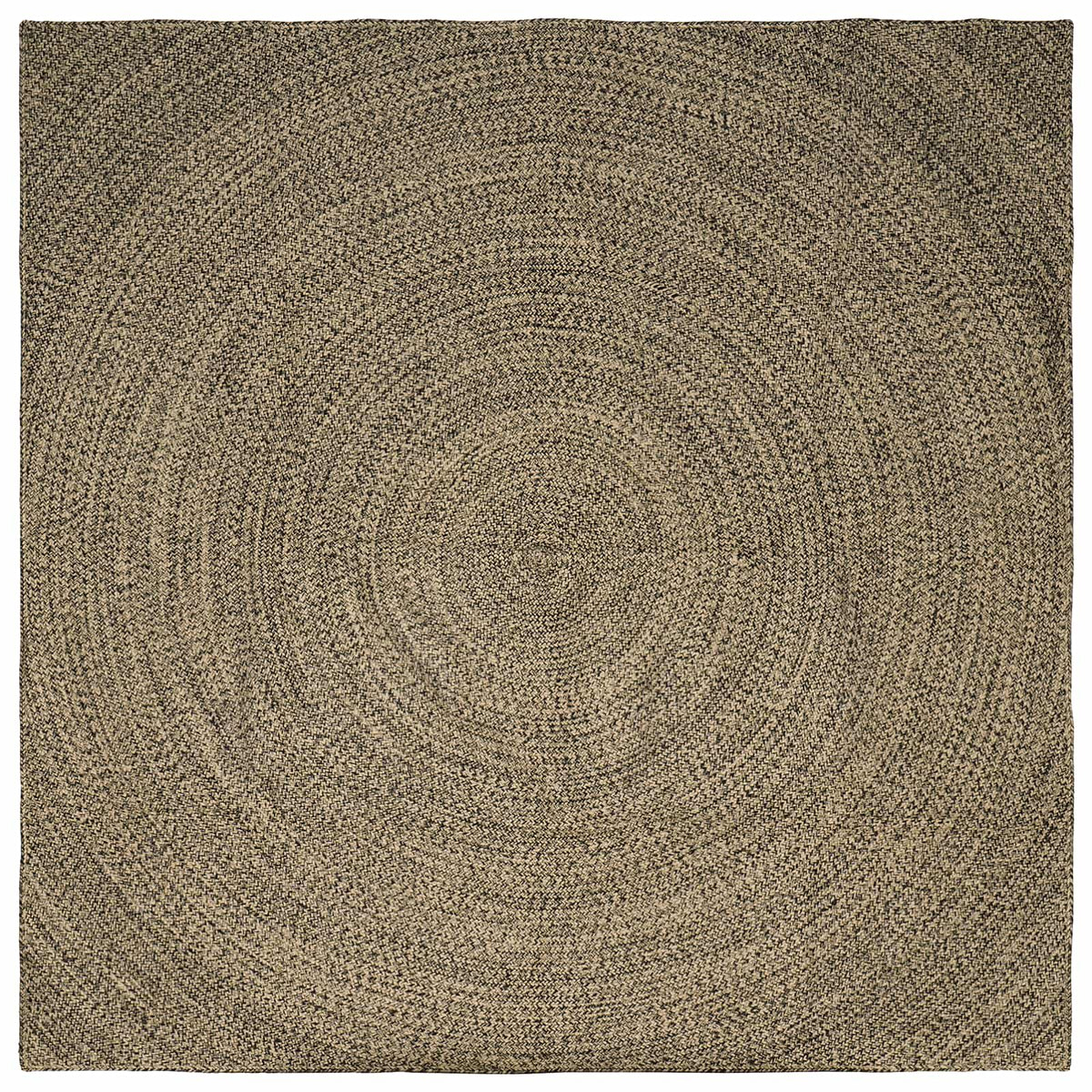Område tæppe Naturfarvet og sort 300 x 300 cm Jute