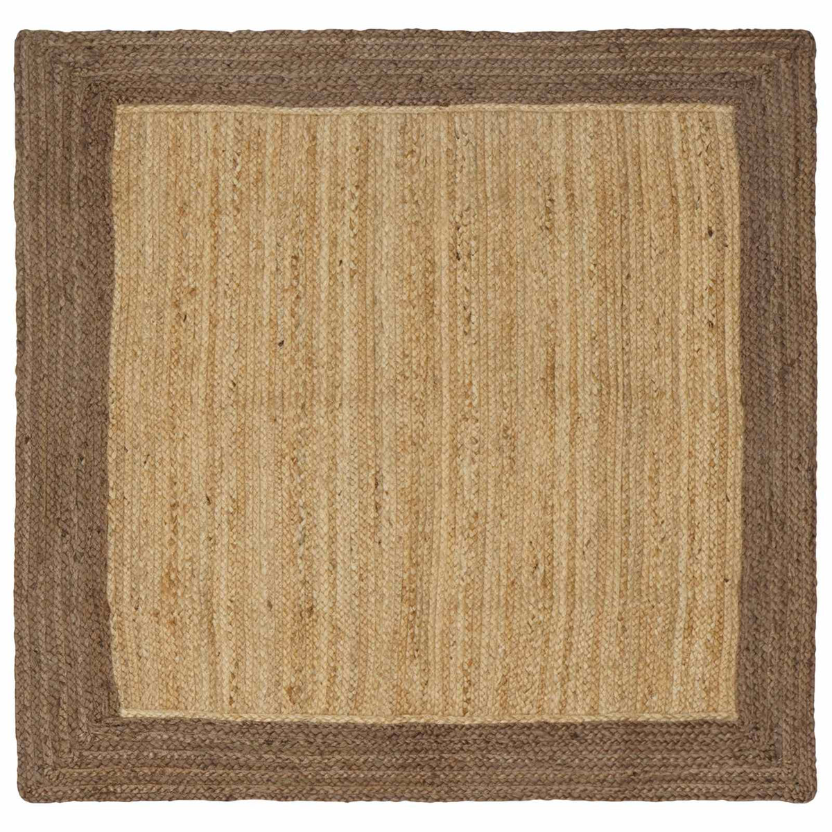 Område tæppe Grå 120 x 120 cm Jute