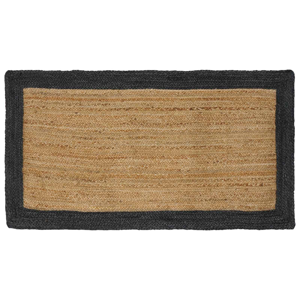 Område tæppe Mørkegrå 80 x 150 cm Jute
