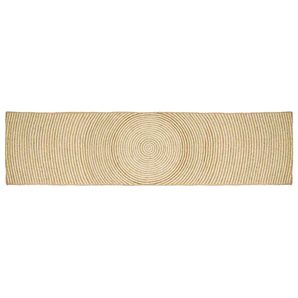 Område tæppe Hvid 60 x 400 cm Jute