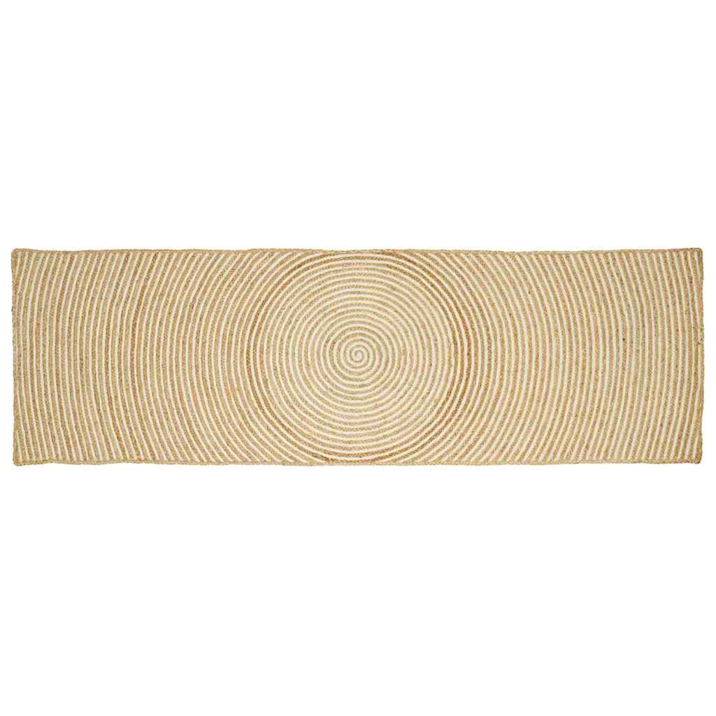 Område tæppe Hvid 80 x 200 cm Jute