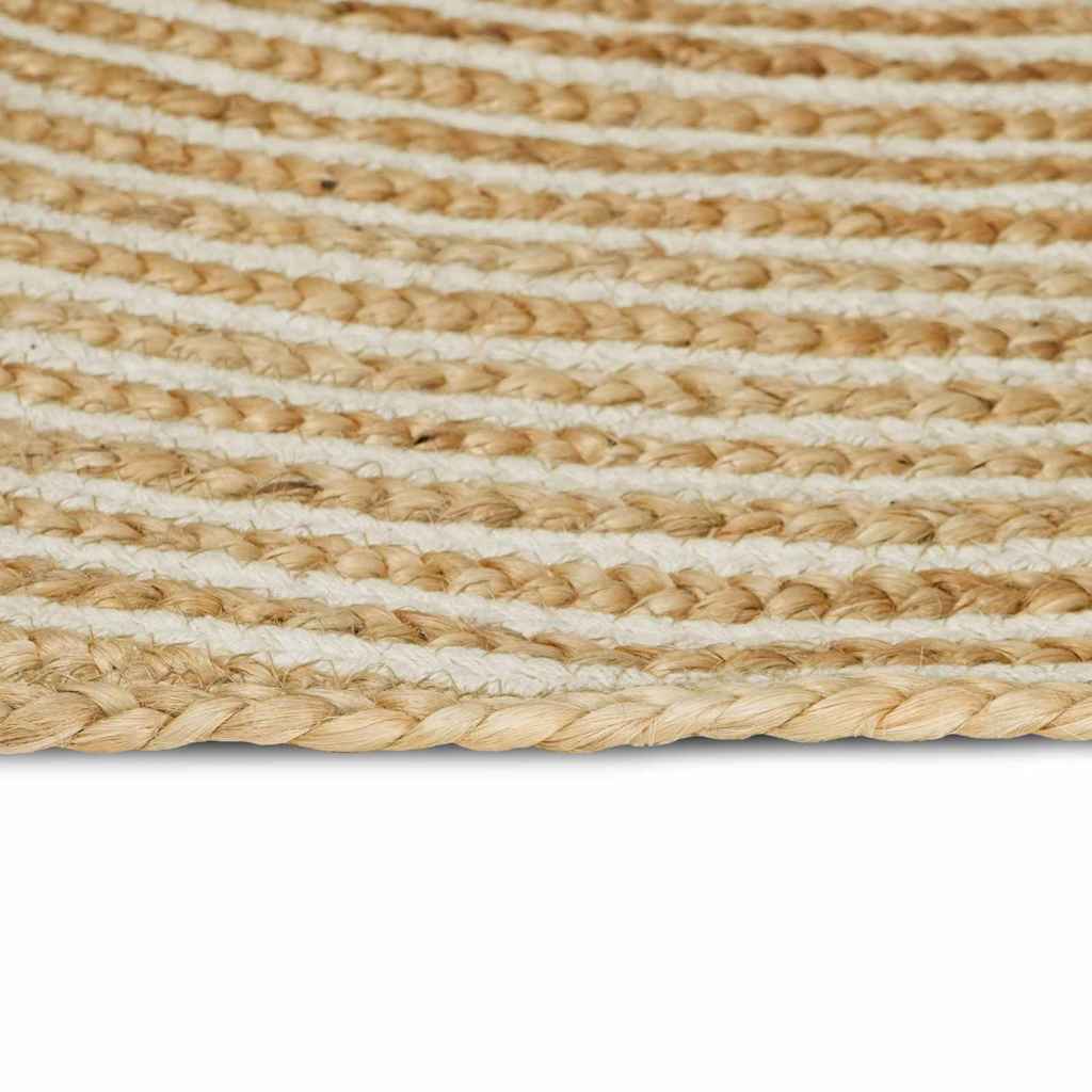 Område tæppe Hvid 80 x 300 cm Jute