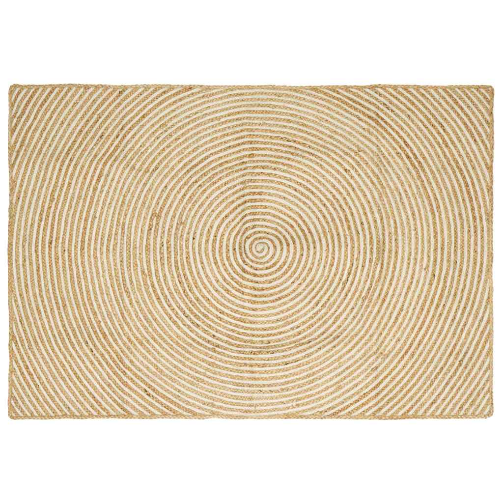Område tæppe Hvid 140 x 200 cm Jute