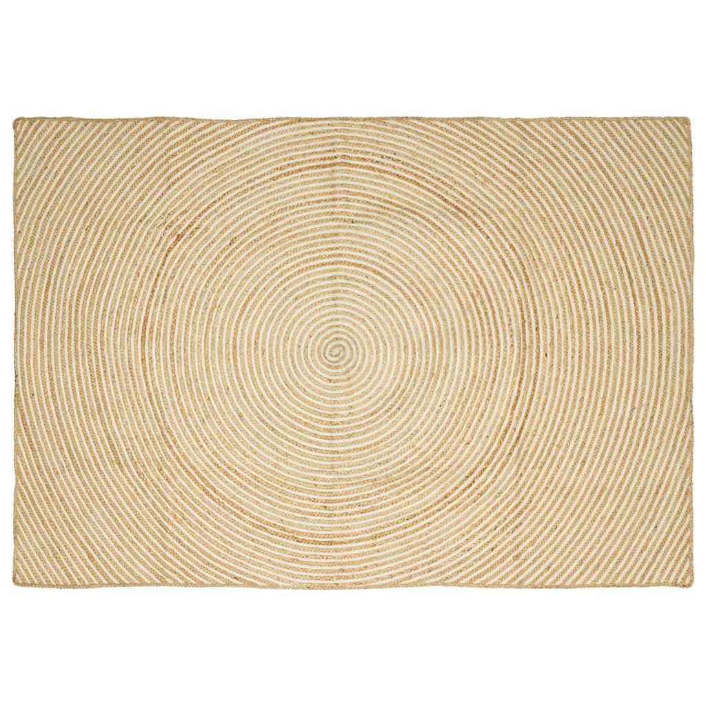 Område tæppe Hvid 240 x 340 cm Jute