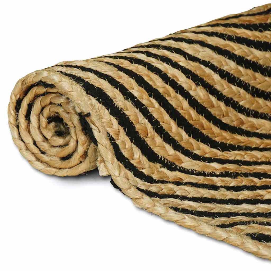 Område tæppe Sort 60 x 400 cm Jute