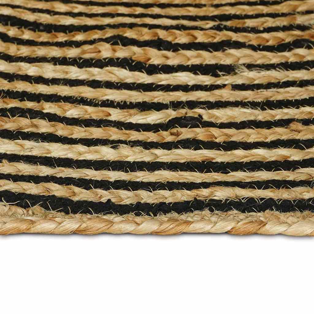 Område tæppe Sort 60 x 400 cm Jute