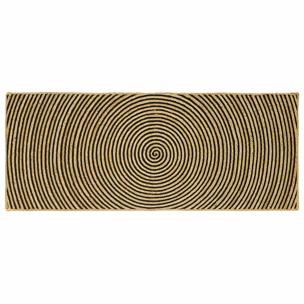 Område tæppe Sort 80 x 200 cm Jute