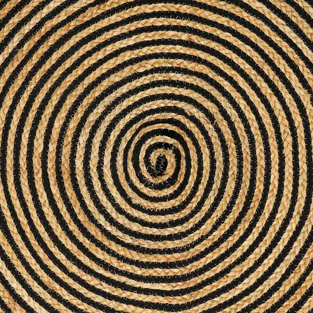 Område tæppe Sort 80 x 300 cm Jute
