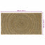 Område tæppe Sort 100 x 200 cm Jute