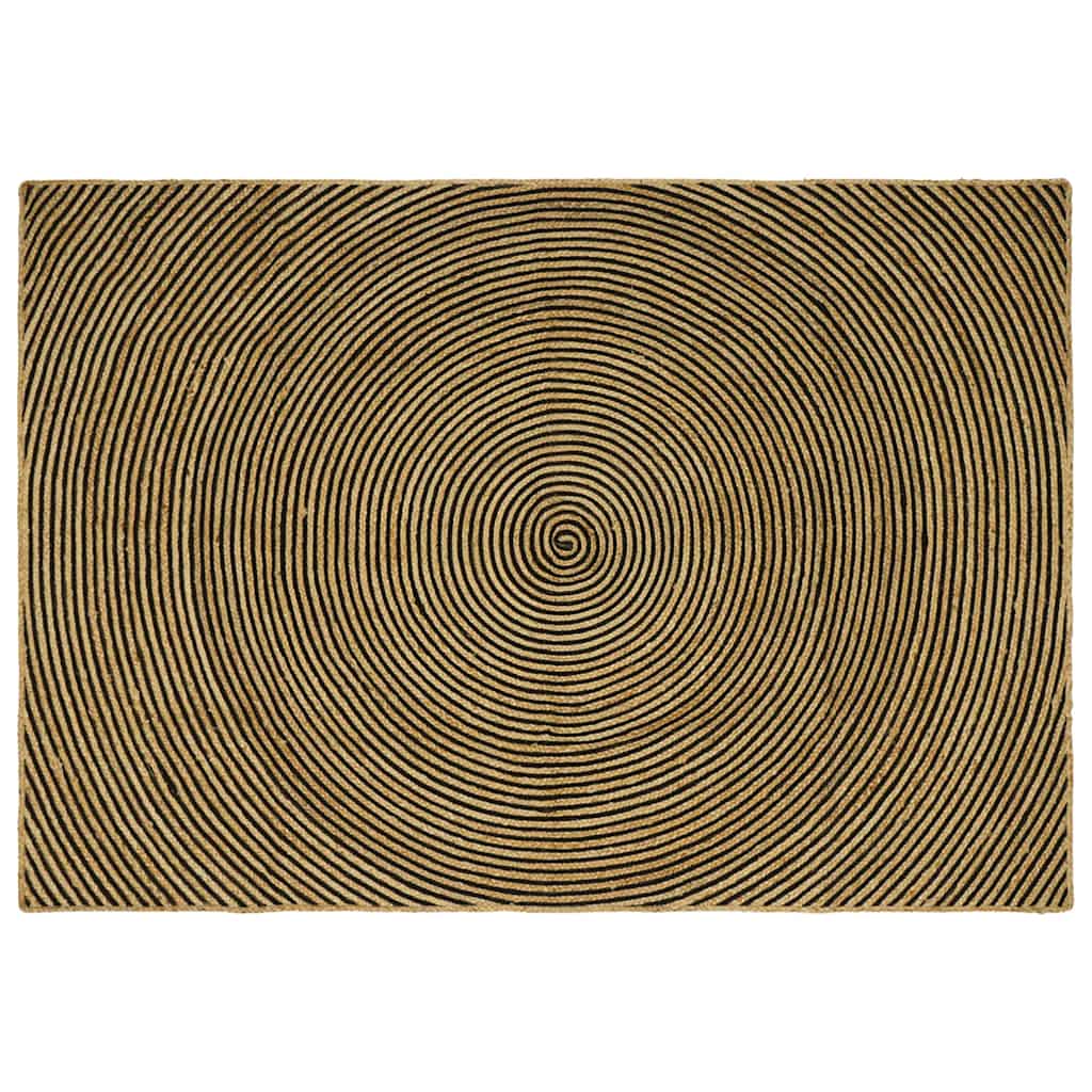 Område tæppe Sort 200 x 290 cm Jute