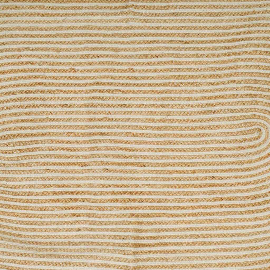Område tæppe Natur og hvid 122 x 183 cm Jute
