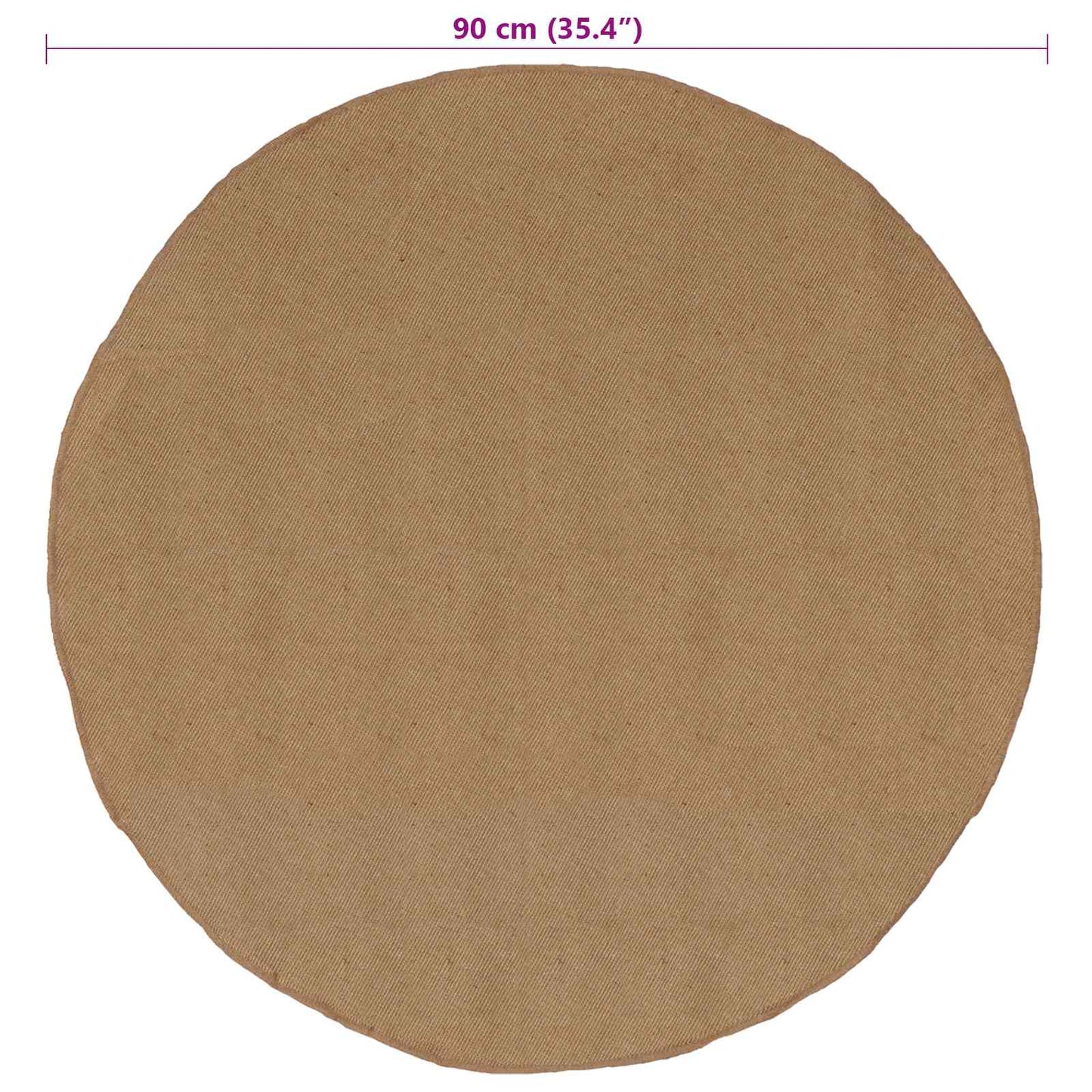 Områdetæpper Naturfarvet Ø 90 cm Jute