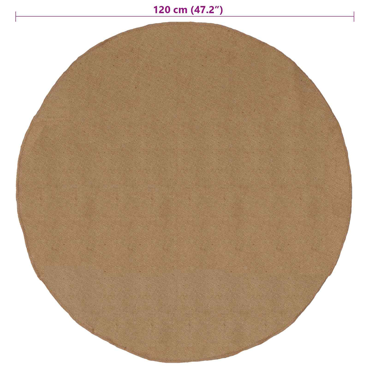 Områdetæpper Naturfarvet Ø 120 cm Jute
