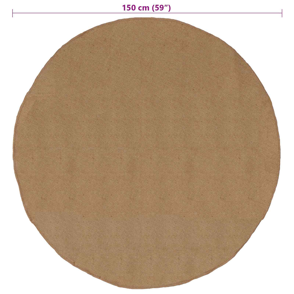 Områdetæpper Naturfarvet Ø 150 cm Jute