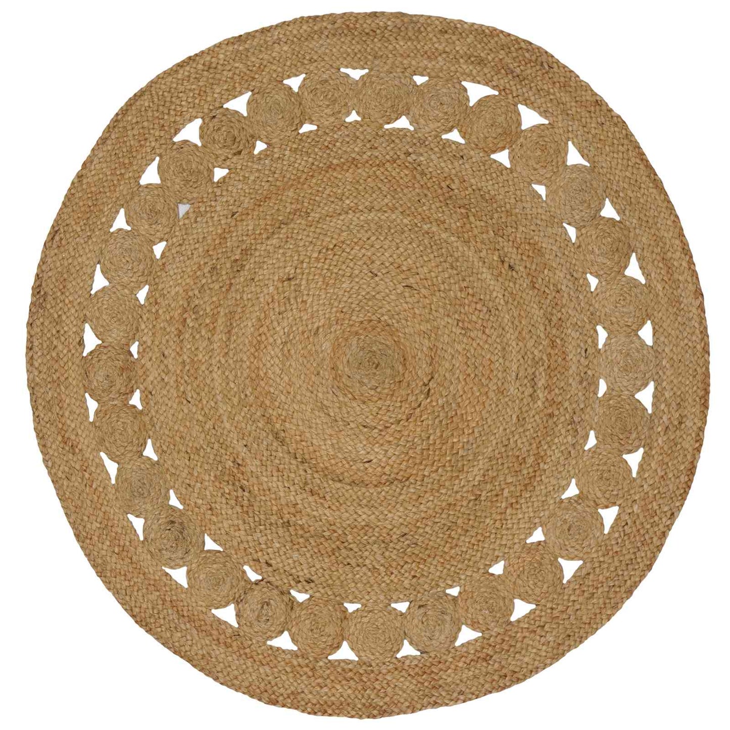 Områdetæpper Naturfarvet Ø 120 cm Jute