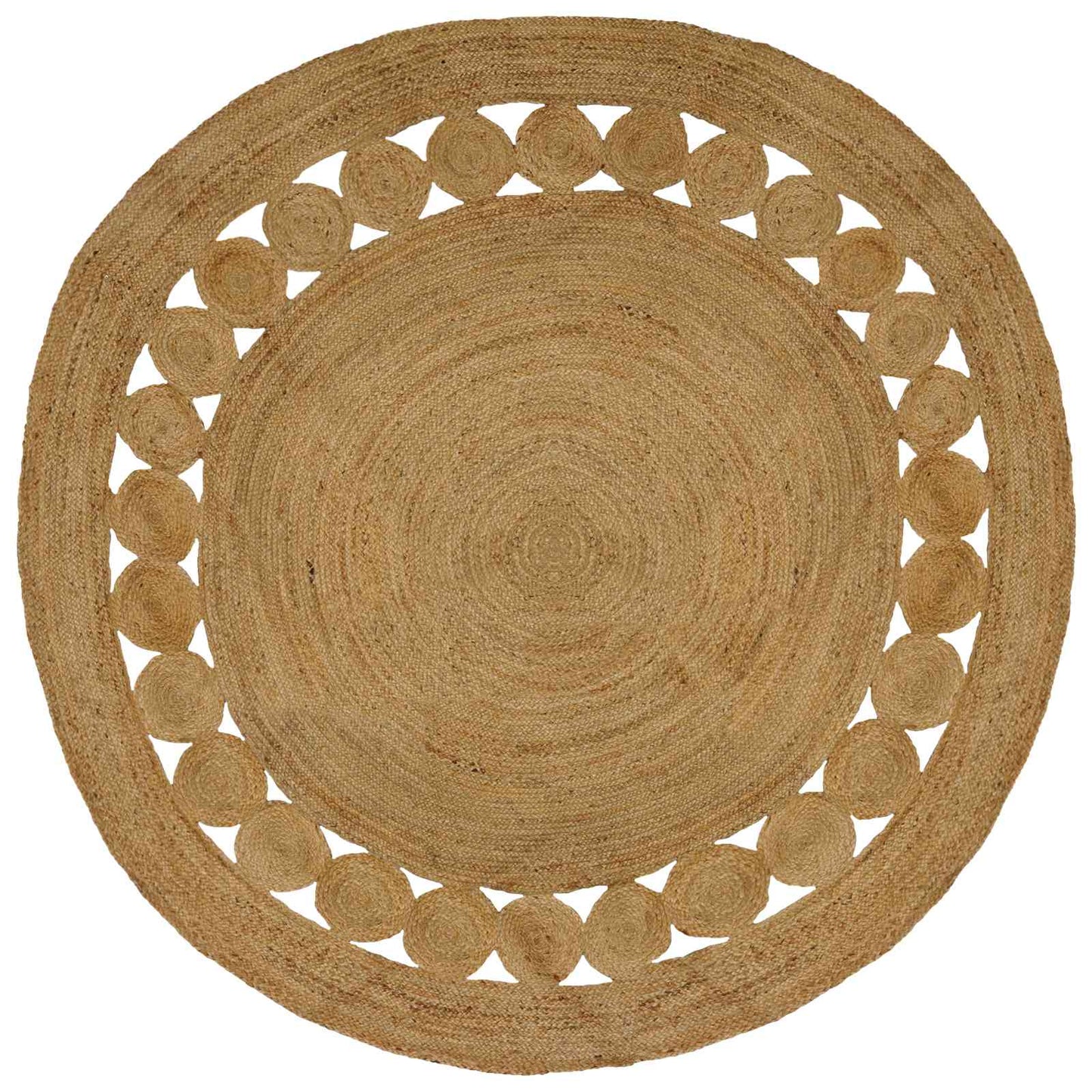 Områdetæpper Naturfarvet Ø 240 cm Jute