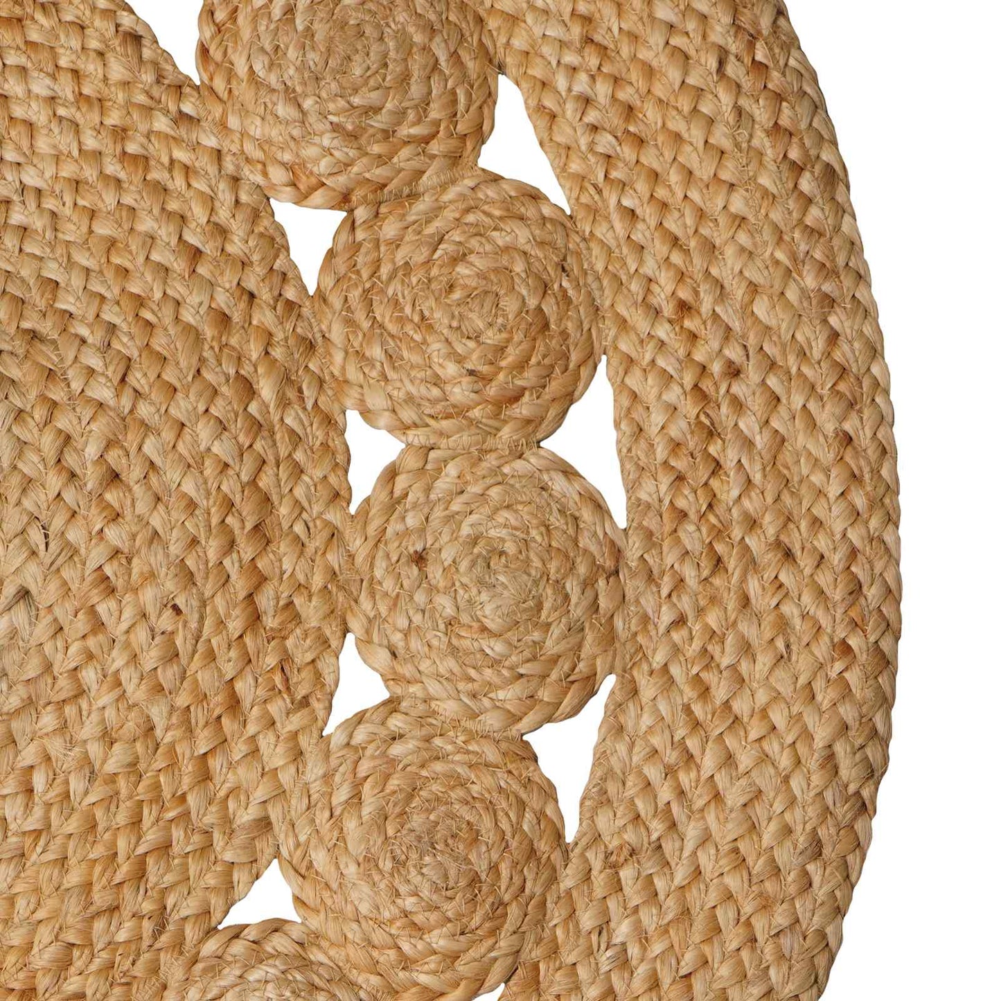 Område tæppe Naturfarvet 100 x 152 cm Jute