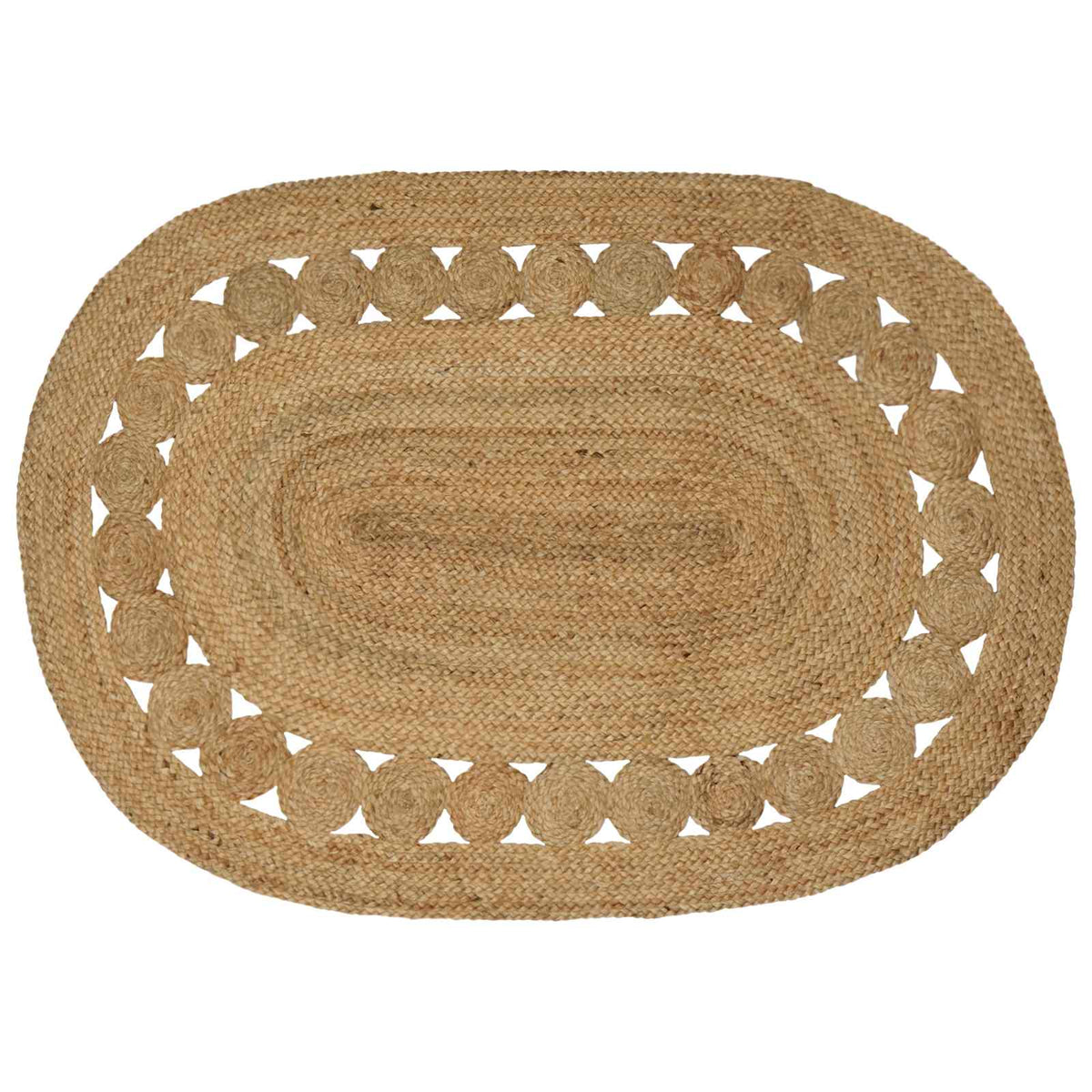 Område tæppe Naturfarvet 100 x 152 cm Jute