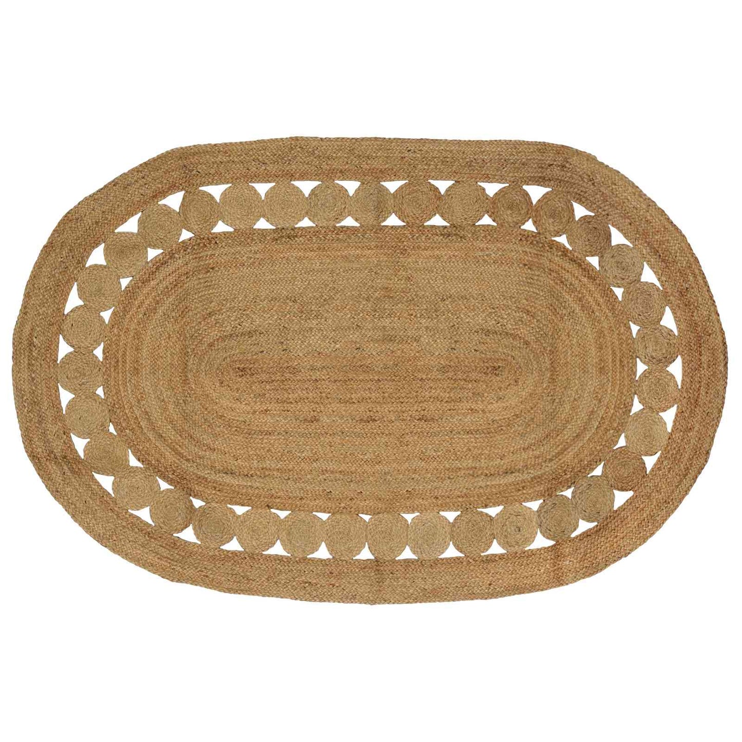 Område tæppe Naturfarvet 152 x 245 cm Jute
