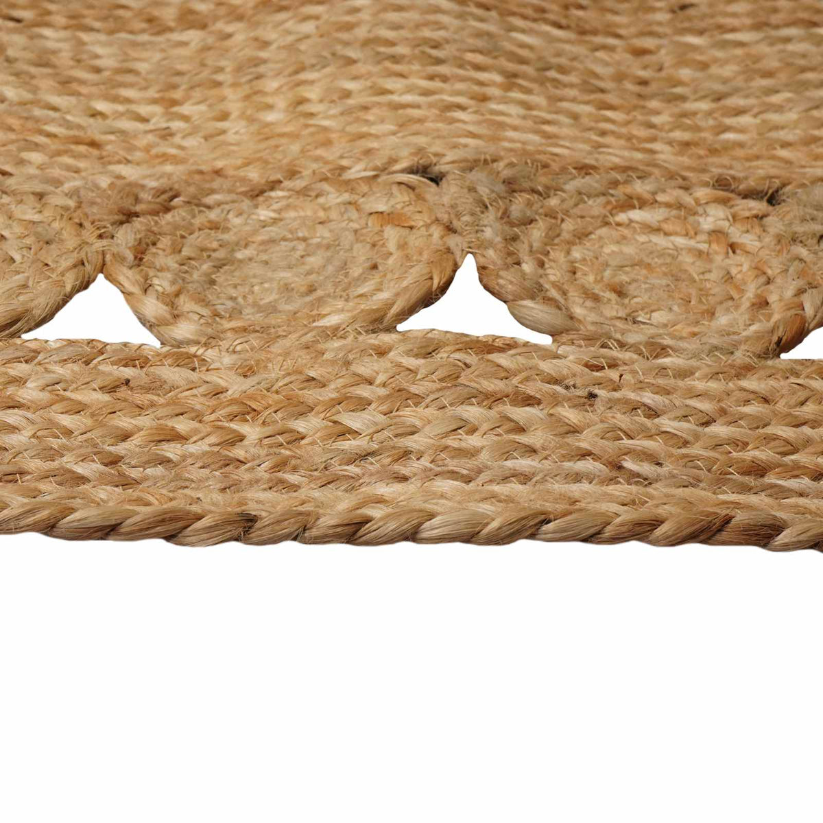 Område tæppe Naturfarvet 205 x 305 cm Jute