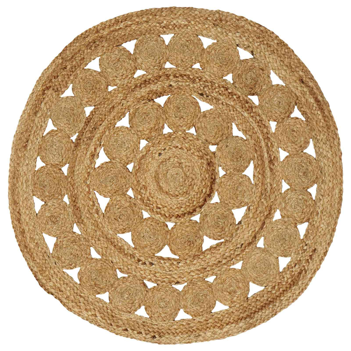 Områdetæpper Naturfarvet Ø 90 cm Jute