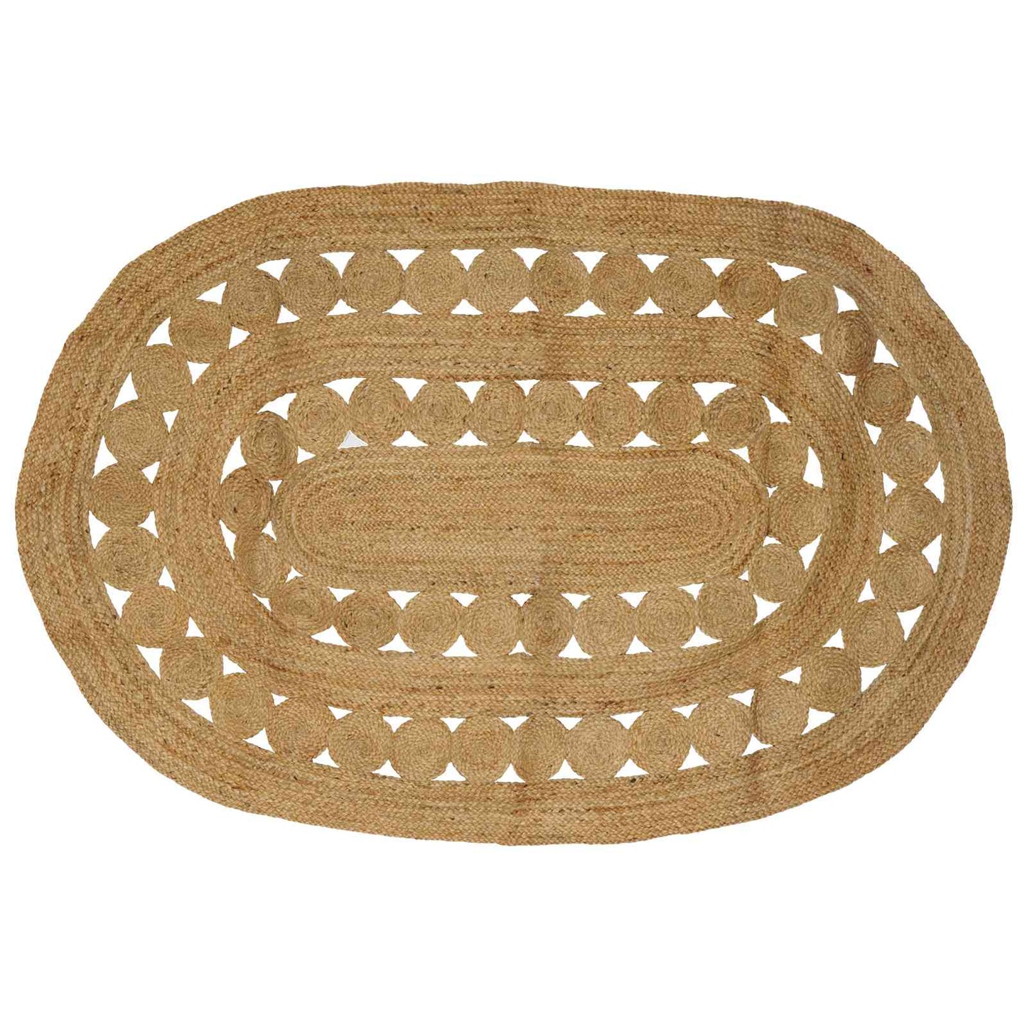 Område tæppe Naturfarvet 152 x 245 cm Jute
