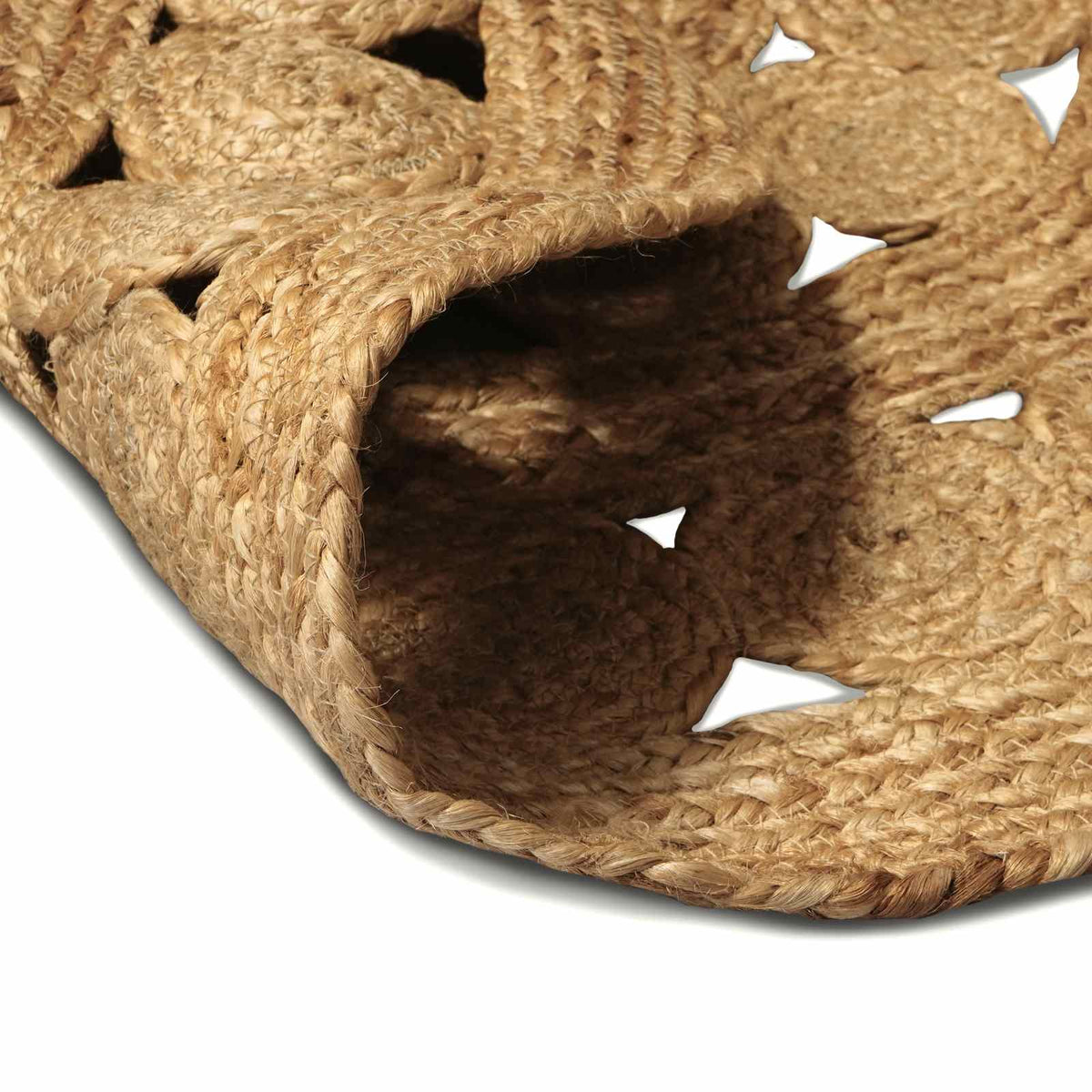 Område tæppe Naturfarvet 205 x 305 cm Jute