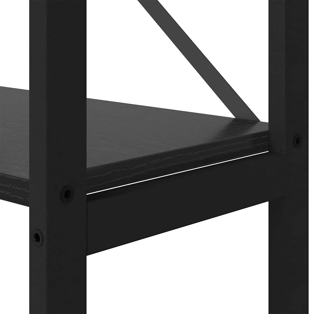 Bogreol 156 x 25 x 167 cm Konstrueret træ Sort eg