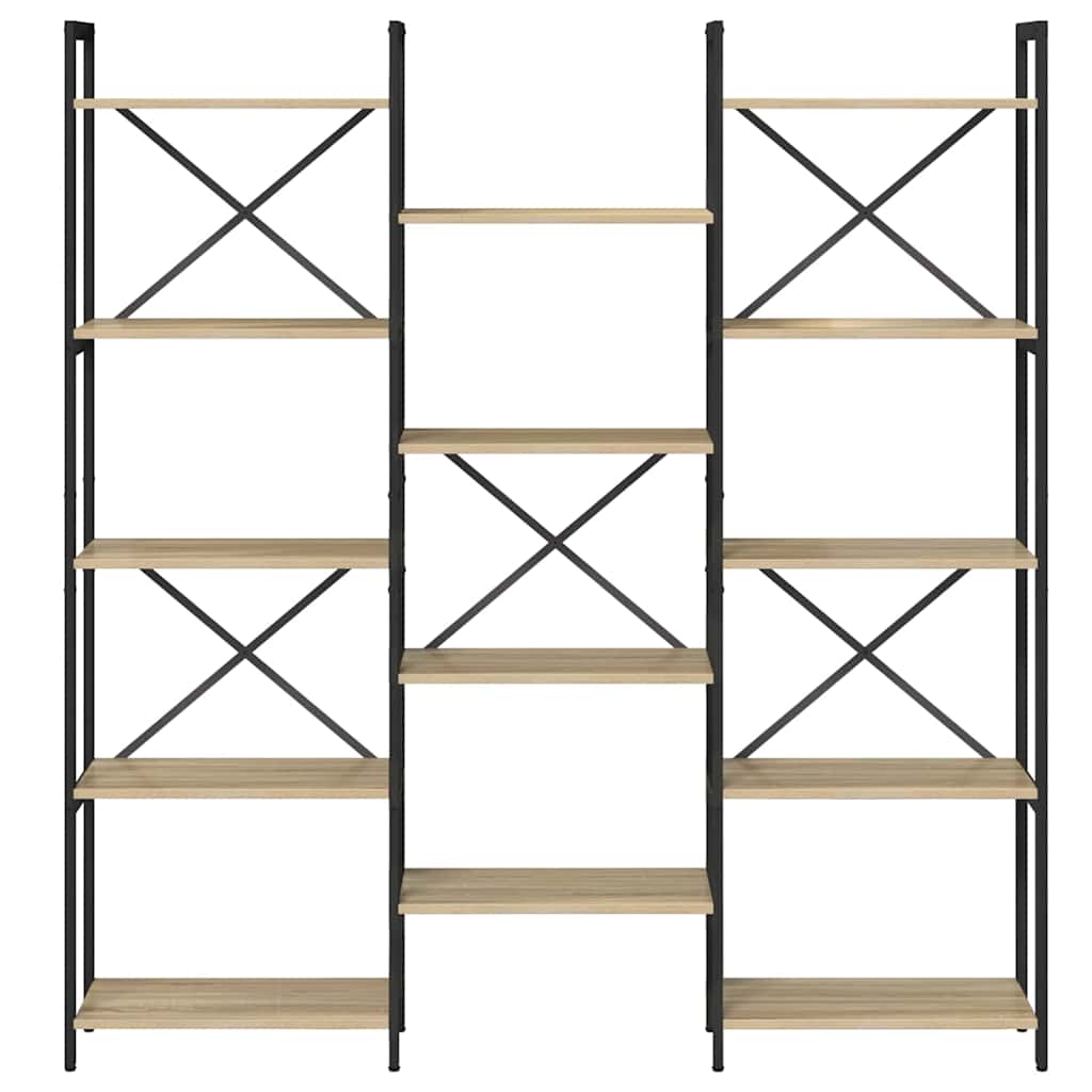 Bogreol 156 x 25 x 167 cm Konstrueret træ Sonoma eg