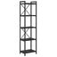 Bogreol 40 x 30 x 155 cm Konstrueret træ Sort eg