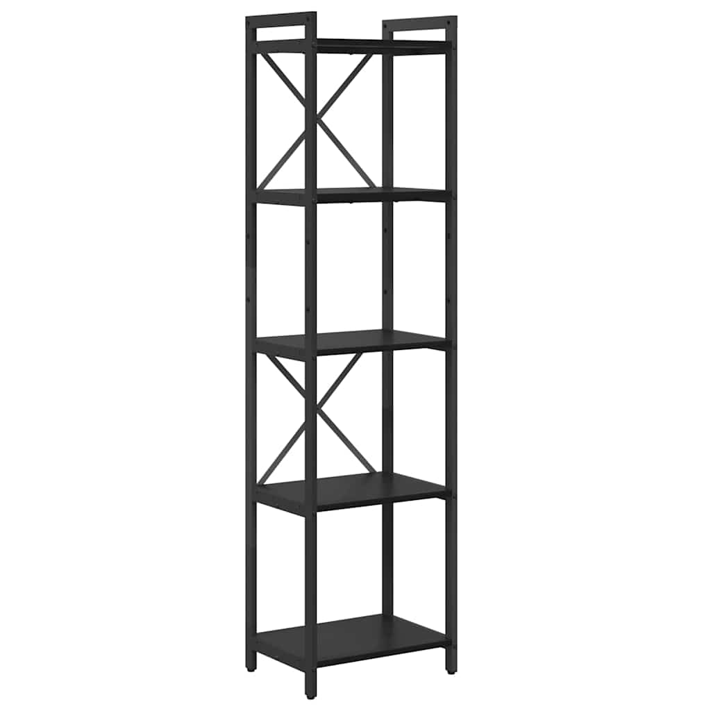 Bogreol 40 x 30 x 155 cm Konstrueret træ Sort eg