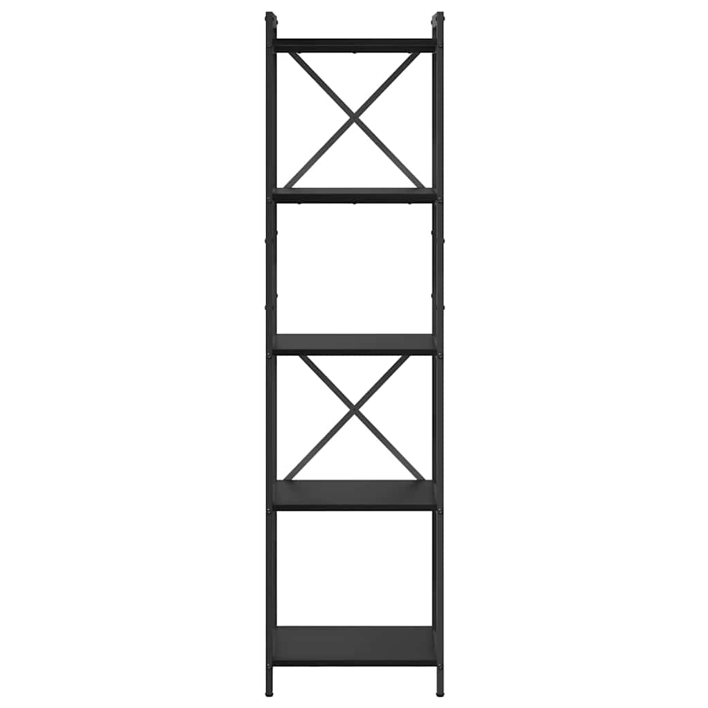 Bogreol 40 x 30 x 155 cm Konstrueret træ Sort eg