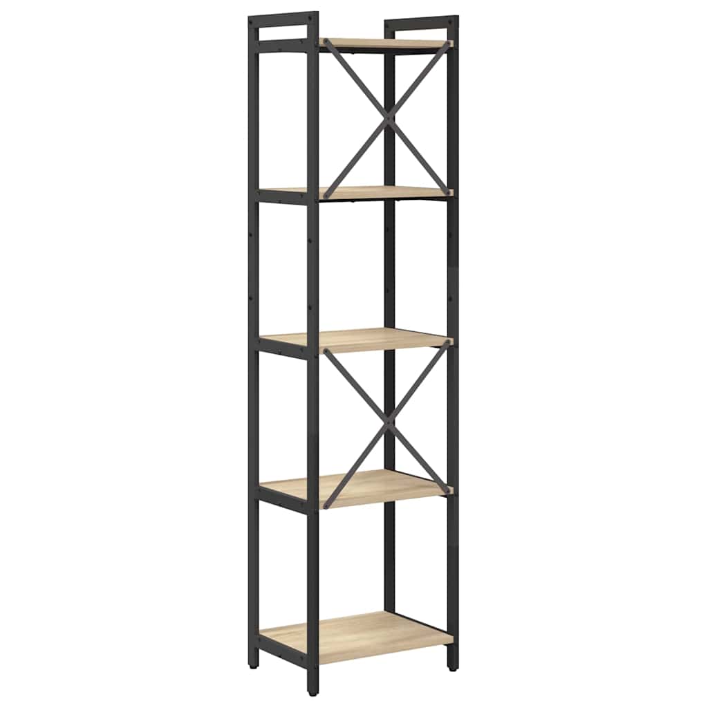 Bogreol 40 x 30 x 155 cm Konstrueret træ Sonoma eg