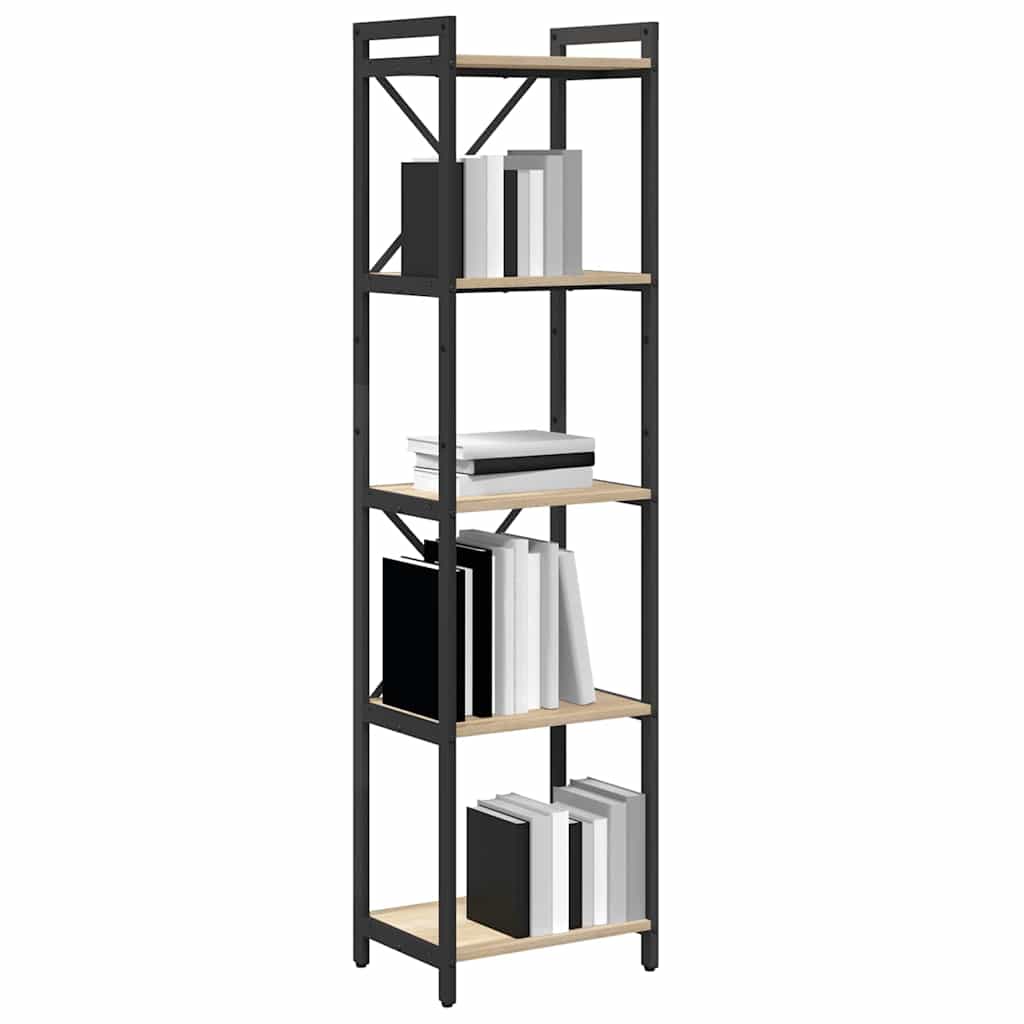 Bogreol 40 x 30 x 155 cm Konstrueret træ Sonoma eg