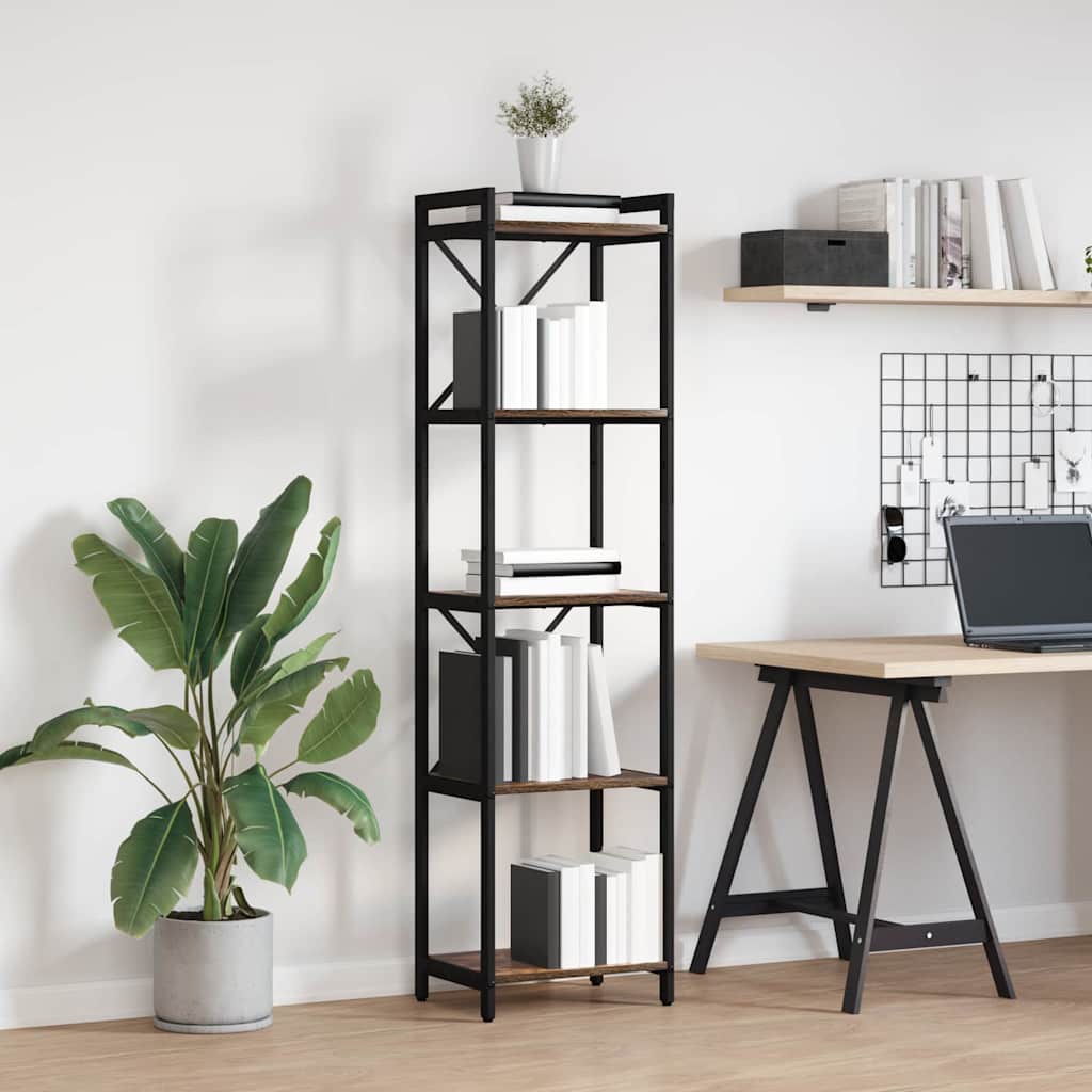 Bogreol 40 x 30 x 155 cm Konstrueret træ Røget eg