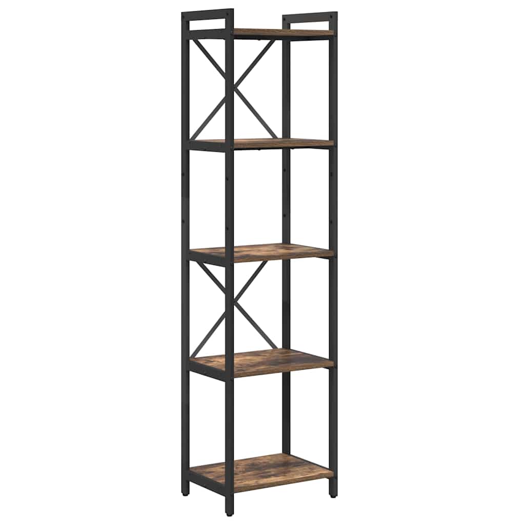 Bogreol 40 x 30 x 155 cm Konstrueret træ Røget eg