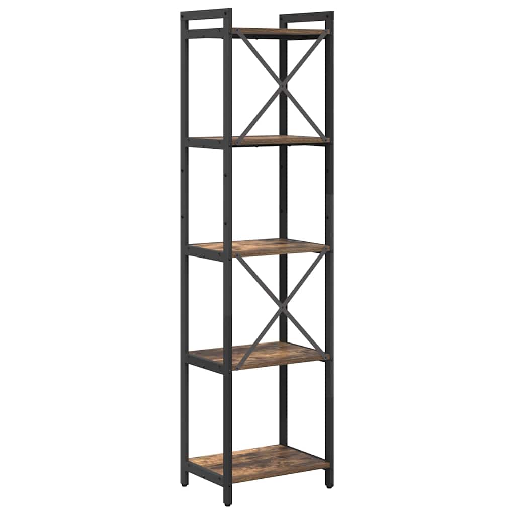 Bogreol 40 x 30 x 155 cm Konstrueret træ Røget eg